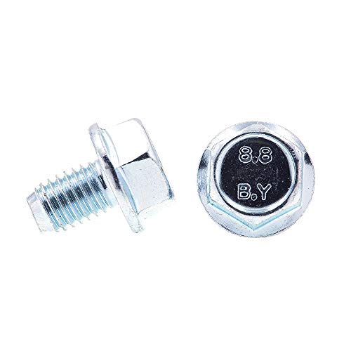Image of Prime-Line 9089468 Flange Bolts, Class 8.8 Metric, M8-1.25 X 12MM, Zinc Plated Steel (25 Pack)