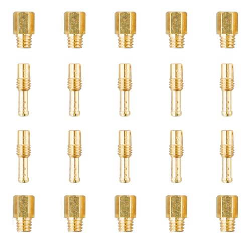 FUANA Lot de 10 jets principaux et TMS pour carburateur Mikuni VM/TM/TMX, tailles 200-290 et 15-37,5, filetage 5 x 0,8 mm