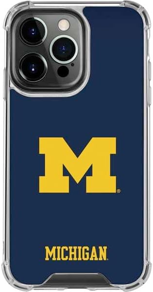 Skinit Clear Phone Case Compatible with iPhone 15 Pro - Officially Licensed University of Michigan M Logo Design
