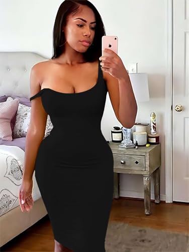 Image of Mrskoala Women Midi Tank Dresses Sexy Club Casual Dress Summer