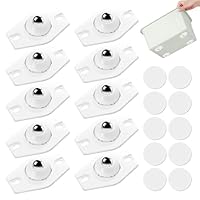 Kugelrollen Selbstklebend Möbelkugelrollen Gepäckträger Rollen - 20 Stück Weiß Möbelkugelrollen Nylon 360° Drehbar Geräuschlos/Kugelrollen Kunststoff für Möbel Sselbstklebendes Aufbewahrungsbox