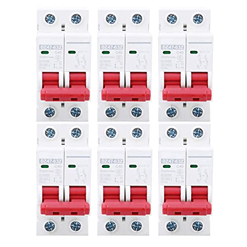 Disjoncteur DZ47-63Z DC 500V 2P 40A miniature pour système solaire photovoltaïque lot de 6 pièces