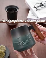ZENS Teetasse mit Deckel und Sieb, 430ml Losen Teebecher mit Sieb,Blau – Ansicht 6