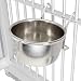 Bonka 800113 Stainless Steel 5 oz Cage Coop Hook Cup Bird Dog Animal Food Water Bowl