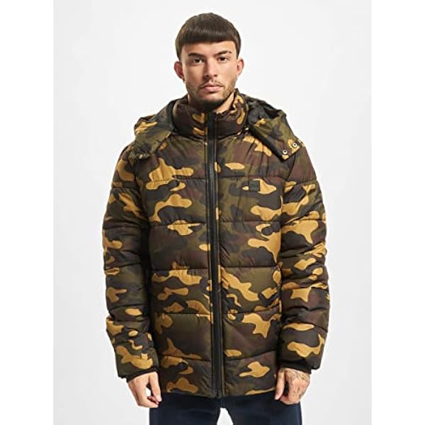 Urban Classics Hooded Camo Puffer Jacket heren Jas