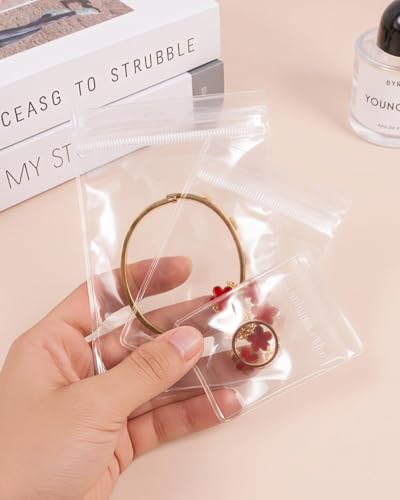 Image of 36 Pcs Transparent Jewellery Storage Pouches | Clear PVC Zip Lock Covers for Rings, Earrings, Necklaces & Accessories | Durable Jewellery Organizer Bags (Transparent, Pack of 36)