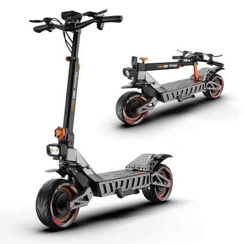 Patinete EléCtrico para Adulto, Scooter Eléctrica Plegable, 2 Motores, Batería 60V 20.8Ah, Autonomía Máx 60-70KM, Neumáticos Todo Terreno 11 Pulgadas, 3 Modo de Velocidad, Pantalla Inteligente