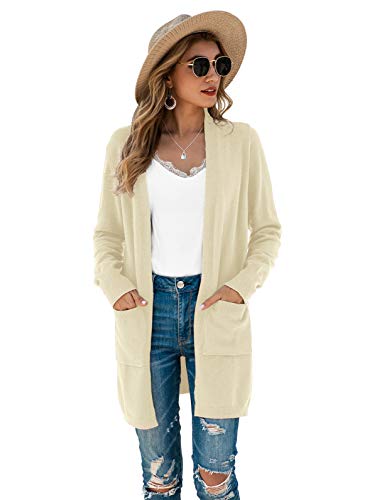 Image of TASAMO Cardigan Sweaters for Women Long Sleeve Open Front Casual Knit Fall Coat Oversized Soft Outwear with Pockets