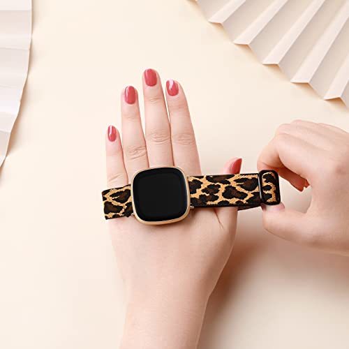 Maledan Bands Compatible With Fitbit Versa 3/ Fitbit Sense/Sense 2/ Versa 4 Watch Band, Adjustable Stretchy Fabric Sport Wristband For Fitbit Versa 3 Smartwatch And Sense Smartwatch For Women Men #TOP3