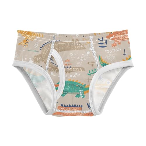 KLL Cute Cartoon Crocodile Alligator Toddler Boys Cotton Underwear Breathable Children Undies