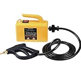 1700W High Power: Put the water inlet pipe in a bucket, turn on the switch and hold the trigger of steam gun. Fast steams out only need 15 seconds. No built-in water tank design makes the steamer lightweight to carry and don't have to constantly refill the tank.