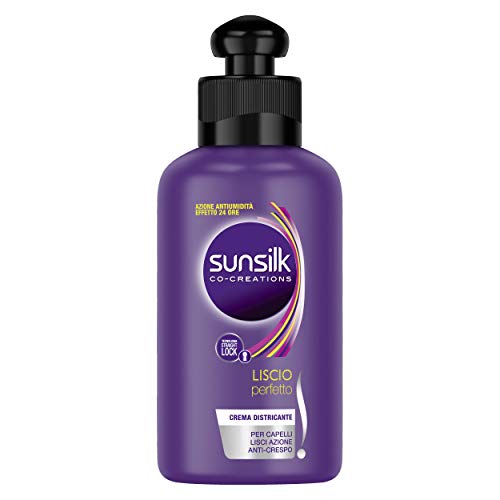 SUNSILK Púrpura Crema De Pelo Liso Sin Enjuagar El Cabello Cover