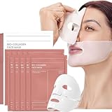 10pcs Mascarilla de ColáGeno-Colageno,Bio Mascarilla Colageno,Mascarilla Facial Coreana de Colágeno Hidrogel Nocturna -...