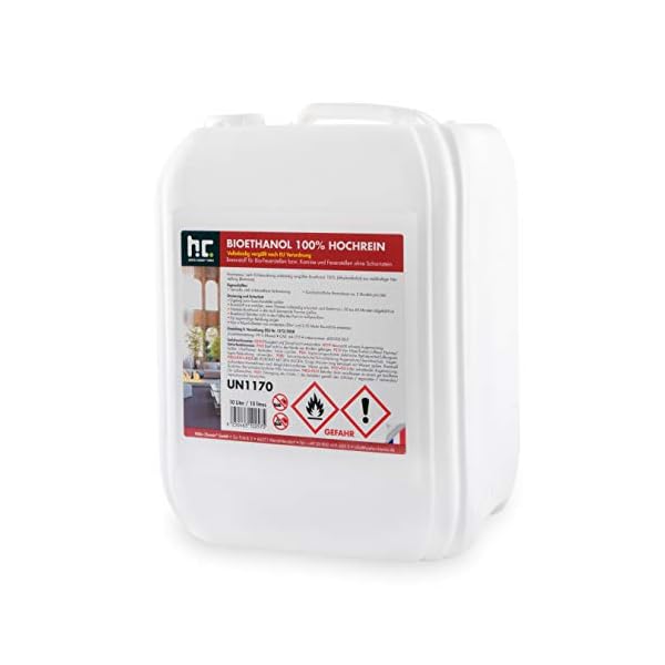Höfer Chemie 20 L FLAMBIOL® Bioethanol 99,9% Hochrein (2 x 10 L) für Ethanol Kamin, Ethanol Feuerstelle, Tischfeuer und… – Bild 3