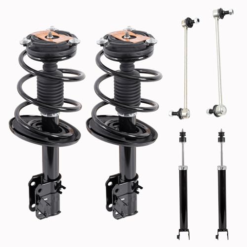 KUIPERAUTO 6PC Front Strut Spring with Stabilizer Sway Bar Links Stabilizer Bar Links Kit, Compatible with 2013-2018 Nissan Altima, Replace172902 172901 4349075 K750094 K750095