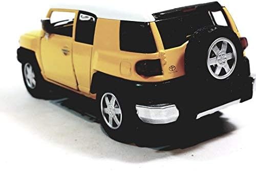 Miniatura 5 de Kinsmart Canary Yellow Toyota FJ Cruiser SUV escala 136 Diecast Car