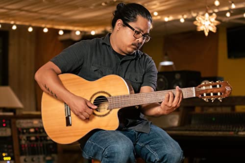 Ortega Guitars 6 String Performer Series Solid Top Slim Neck Acoustic-Electric Nylon Classical Guitar W/Bag, Right (Rce159Mn) #TOP3
