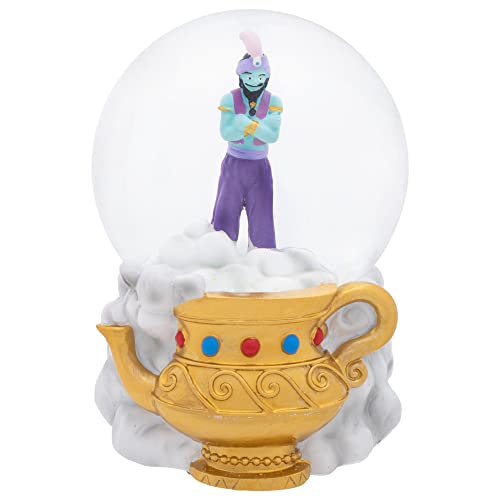 Elanze Designs Genie and Jeweled Magic Oil Lamp Cloud Su100MMon Wish The Peddler Arabian Desert Prince Jasmine Flying Carpet 100MM Musical Glitter Snow Globe Plays Tune Fantasie Impromptu