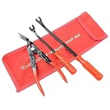 Fkewp 3PCS Car Clip Removal Tool, Auto Trim Upholstery Pry Tool Kit Fastener Rivet...