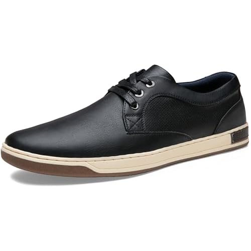 Jousen Men's Fashion Sneakers Classic Retro Casual Shoes for Men Breathable Business Dress Sneaker
