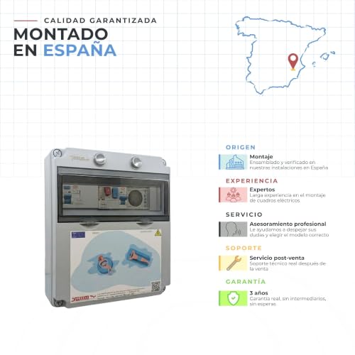 Cuadro Eléctrico Piscina Trifásico Tosun 150W 12V Gris 7