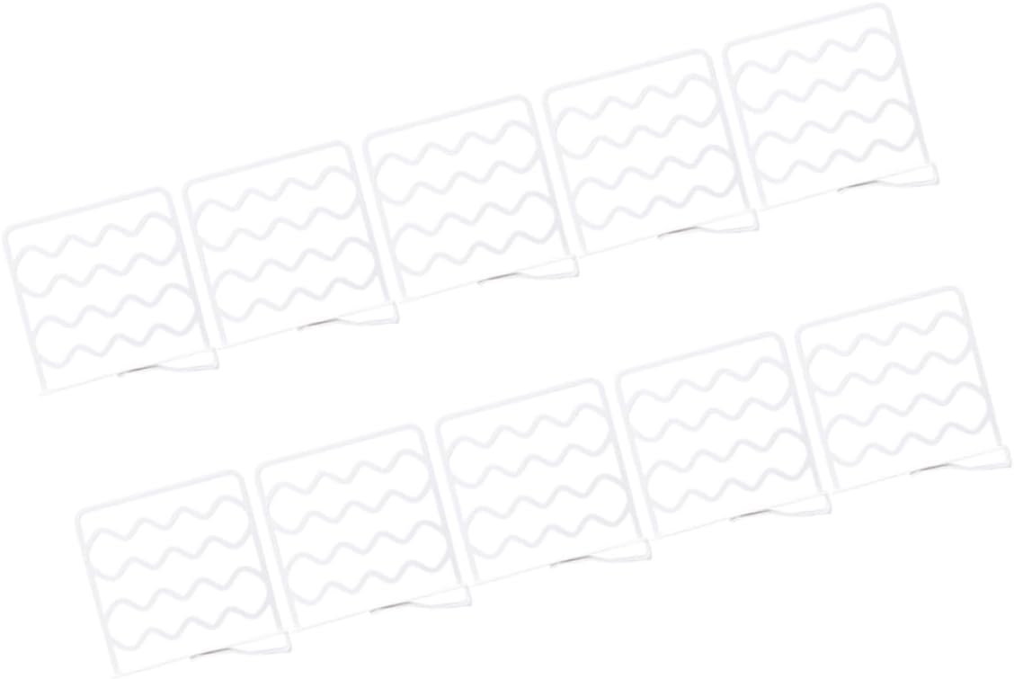 SUPVOX 10pcs Closet Shelf Dividers Wardrobe Shelf Organizers Closet Organizer Book Dividers Adjustable Storage Partition for