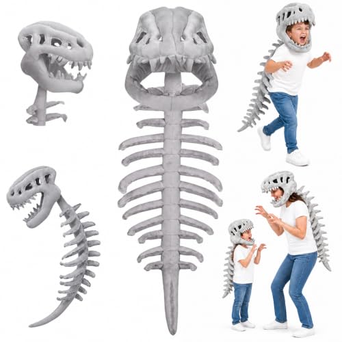 Wmbzxh Spinosaurus Skeleton Plush Costume for Halloween and Dino Dress-Up