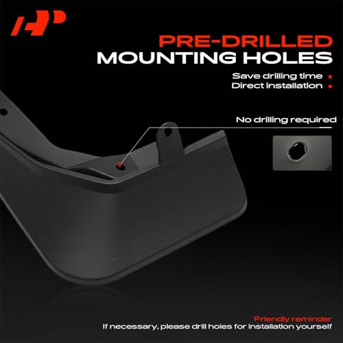 Image of A-Premium Mud Flaps Compatible with BMW | for 530e, 530i, 540i xDrive,2024, No Drilling Required Mud Guards with Hardware Accessories, Set of 4 Front and Rear