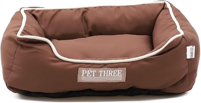 Three Arrows PET THREE Fixed Pet Bed, S, Brown, For Dogs and Cats