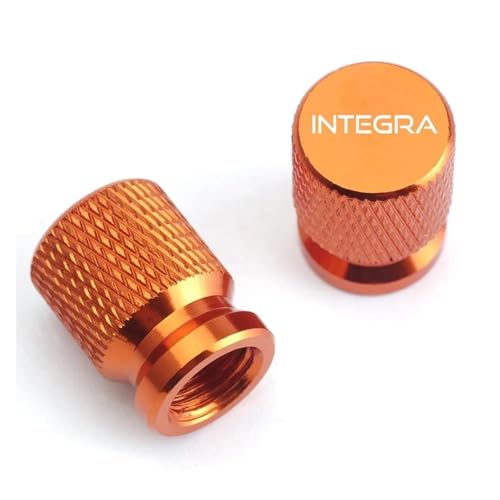 Bouchons de valve moto orange pour rouler en Honda Integra 750D
