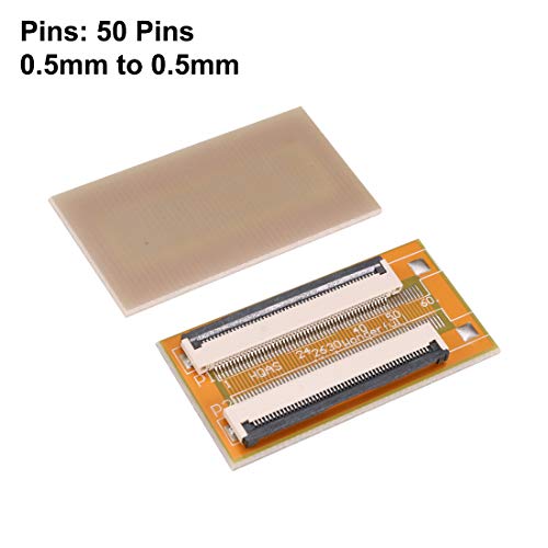 Conector Extensor uxcell 0.5mm Pitch 50 Pin FPC miniatura 2