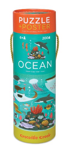 Ocean Floor Puzzle - 200 Pc Ocean Puzzle With Matching Educational Poster and Carrying Case (13
