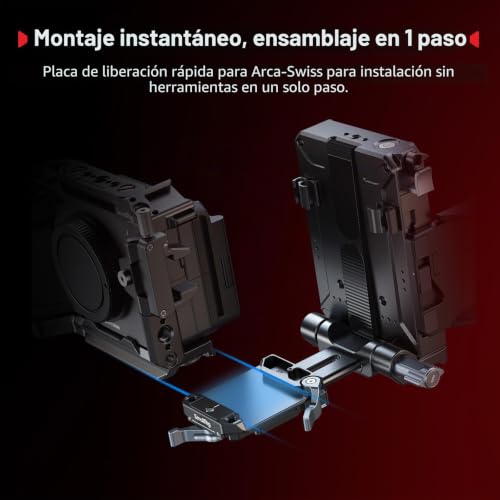 Placa V Mount con puertos D-Tap y USB-C SmallRig 5227 para camaras mirrorless 3