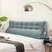 VERCART Cuscino Cuneo Decorativi Cuscino Letto Schiena Cuscino per Dormire da Lettura Grandi Testiera per Letto Divano con Federa Removibile Velluto Grigio 180cm