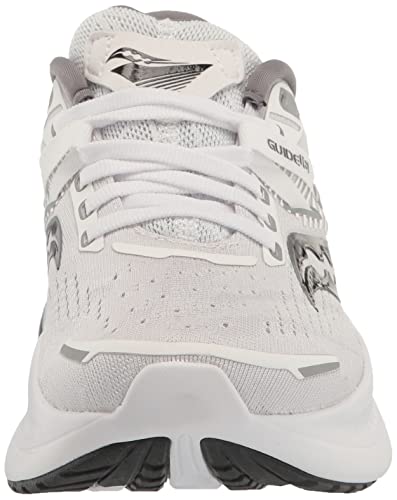 Saucony Women's Guide 16 Sneaker, White/Black, 8 #TOP1