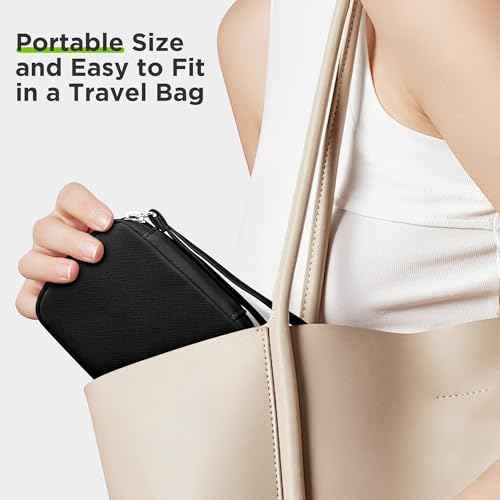 Image of Zannaki Cute Pill Organizer for Purse with Two Removable 7-Day Pill Box, Travel PU Leather Pill Case, Portable Weekly Pill Container with Storage Bag to Hold Vitamins, Fish Oils, Supplements (Black)