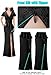 VFSHOW Womens Floral Lace Formal Prom Ruched Wrap V Neck Ruffle Peplum Maxi Dress 2024 Sexy High Slit Wedding Guest Mother of Bride Cocktail Evening Long Gown (Back, X-Small) 10989 BLK XS
