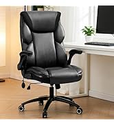Fmolat Ergonomic Office Chair Gaming Chair Comfy - Breathable Leather Desk Chair with Lumbar Supp...