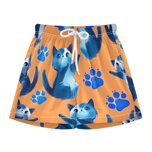 Bolaz Toddler Boys Swimwear Swim Trunks with Compression Liner 4T Kitten Orange