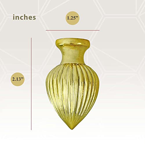 Image of Royal Designs, Inc. Ribbed Pear Finial with Fan Pull Chain, Polished Brass - Pack of 1