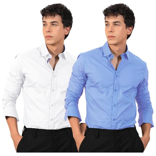 Pinkmint Men's Solid Classic Fit Shirt