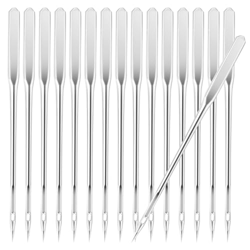 100 Pcs Universal Sewing Machine Needles 110/18 Heavy Duty Regular Point for Leather Jeans - Compatible With Singer Brother Embroidery Machines