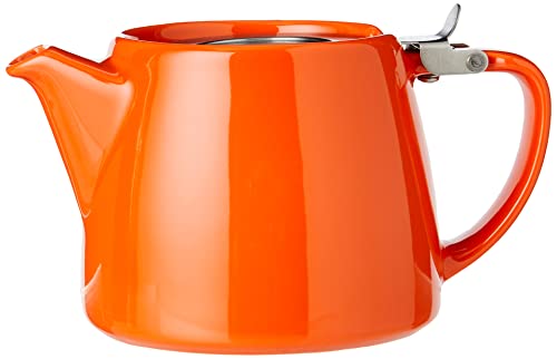 Image of Forlife Stump Teapot 530 mL, 18 Oz, Carrot, Ceramic