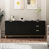 ECACAD Sideboard Buffet Storage Cabinet with Doors & Drawers, Kitchen Cupboard Cabinet with Storage