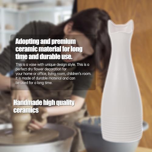 Vase céramique blanc chat pour sublimer vos fleurs et intérieur