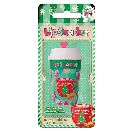 Lip Smacker Holiday Frappe Cup Lip Balm Bálsamo Labial para Niños y Niñas con Diseño Especial, Bálsamo Hidratante y Fácil de Aplicar, con Infusión de Aceite de Semillas de Ricino, Hot Chocolate