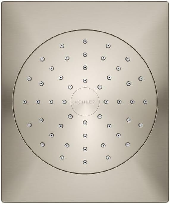 Vibrant Brushed Nickel Wall-Mounted Rain Showerhead