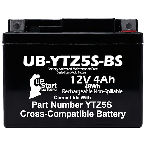 12V 3.5Ah YTZ5S Motorcycle Battery Replacement for YTZ5S-BS Battery - Rechargeable Maintenance Free SLA AGM ATV Batteries Parts