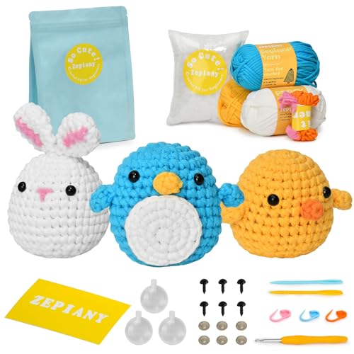Zepiany Crochet Kit for Beginners Crochet Animal Kit, Beginner Crochet Kit