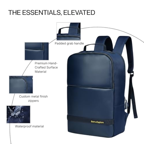 Image of Impulse Classic Premium Business Backpack | Unisex Office Bag in Vegan Leather | 27L Water Resistant with 15.6 inch Laptop Sleeve, Anti-Theft Pocket & Padded Straps